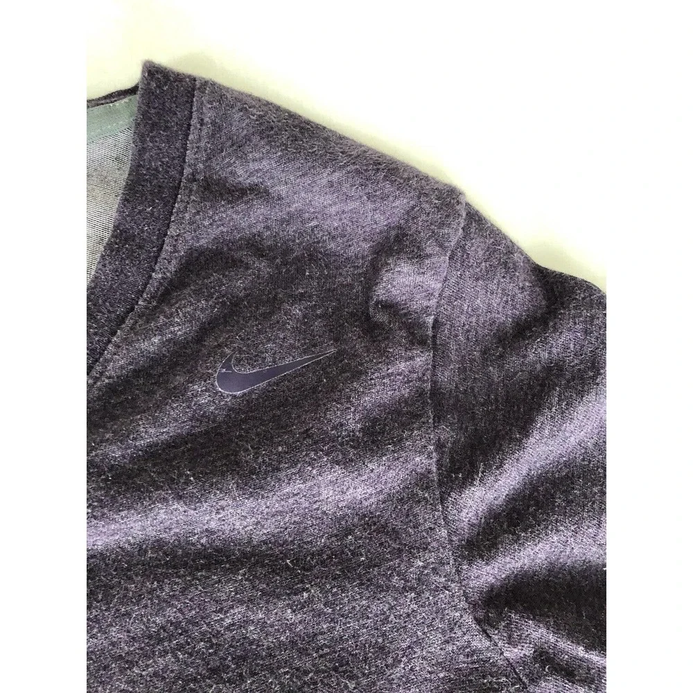 Women's Nike Dri-fit‎ Heathered Purple Long Sleeve Shirt Size Large Slim Fit